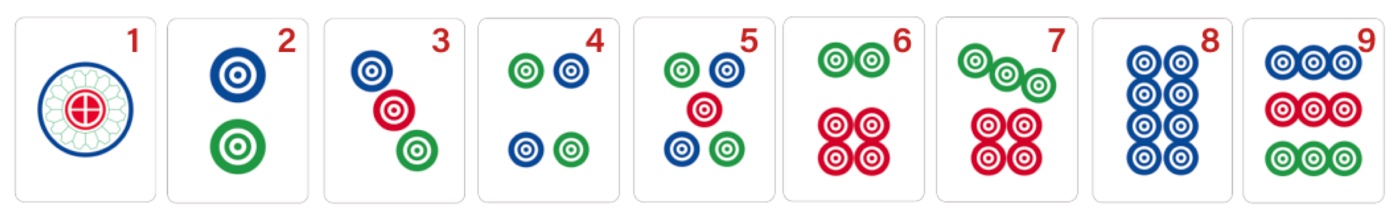 Dot tiles 1 to 9
