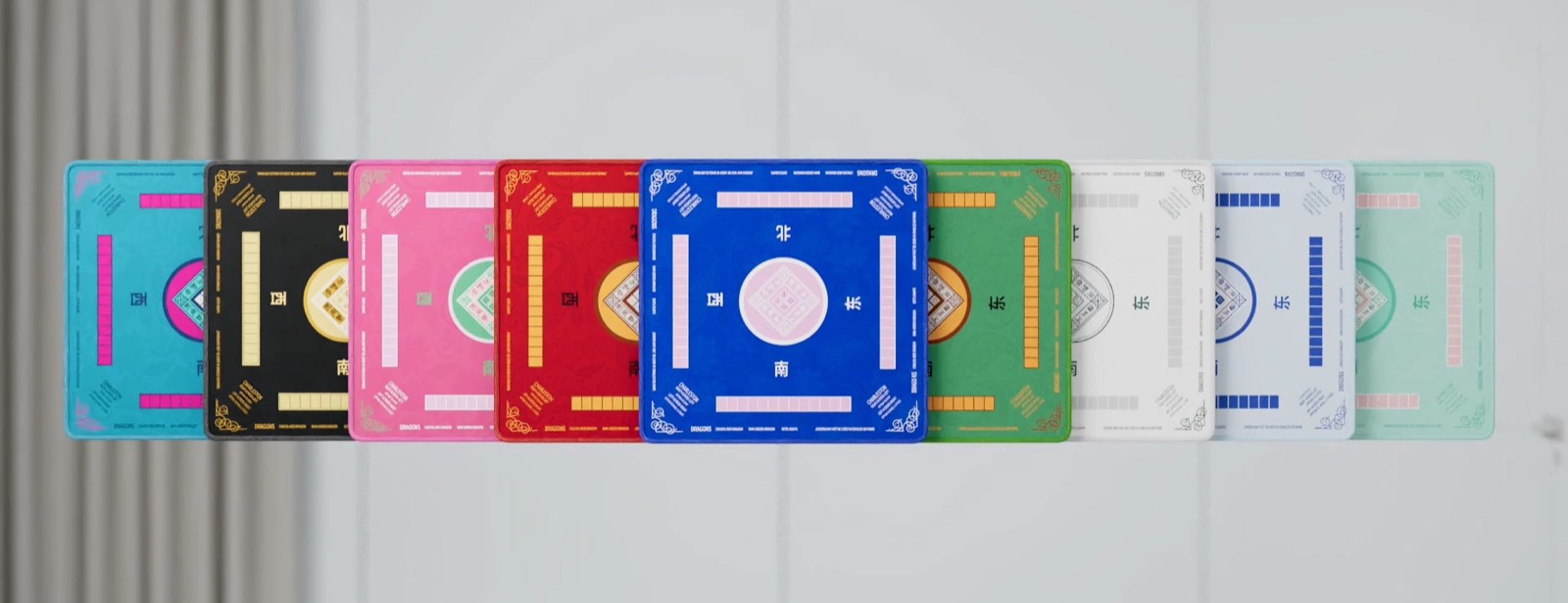 The range of 2F22E mahjong mat colors lined up