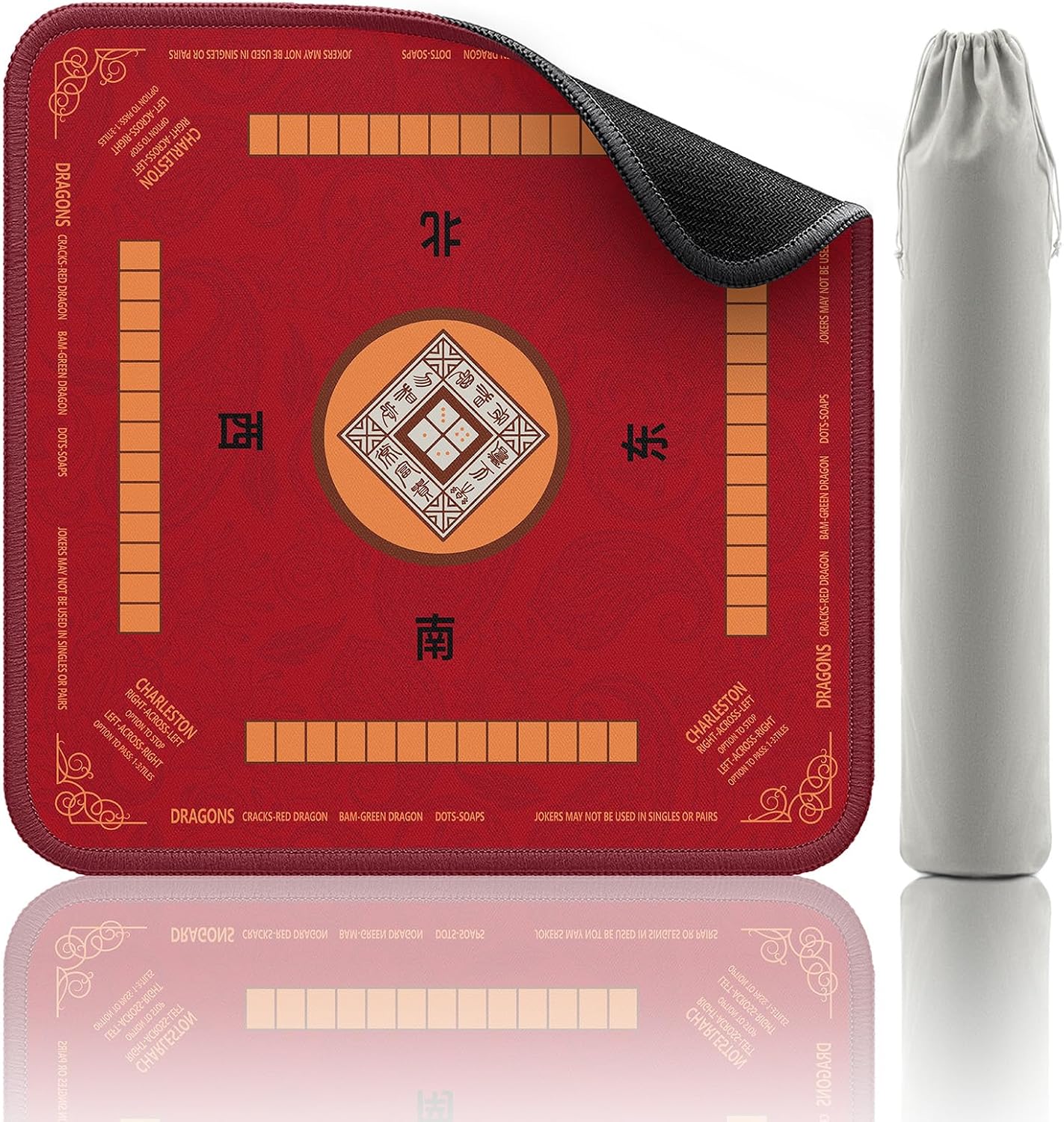 Red Mahjong mat